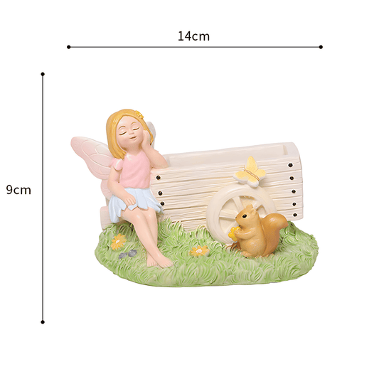 Beautiful Lady with Cart Resin Planter | Handmade Indoor & Outdoor Succulent Pot | Decorative Garden & Home Décor