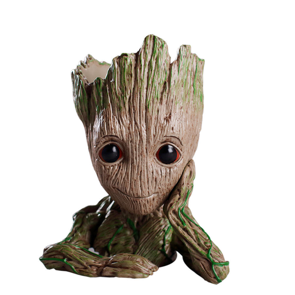 Groot Thinking Resin Planter | Cute Succulent & Bonsai Pot | Indoor Tabletop & Desk Décor | Home & Office Decoration